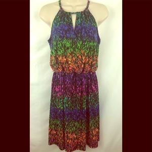 London Times Multi-Color Floral Dress Sz 4
